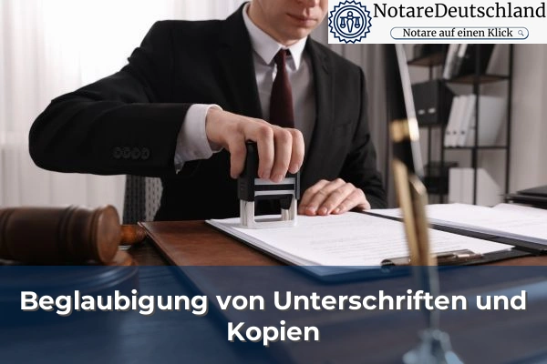 Beglaubigung von Unterschriften und Kopien